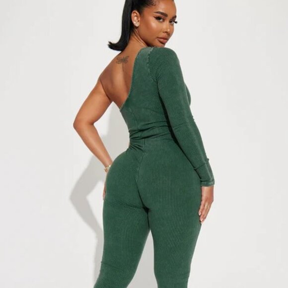 HOT DESIGN! SEXY Mineral Wash Rib Jumpsuit -new! - Picture 3 of 3